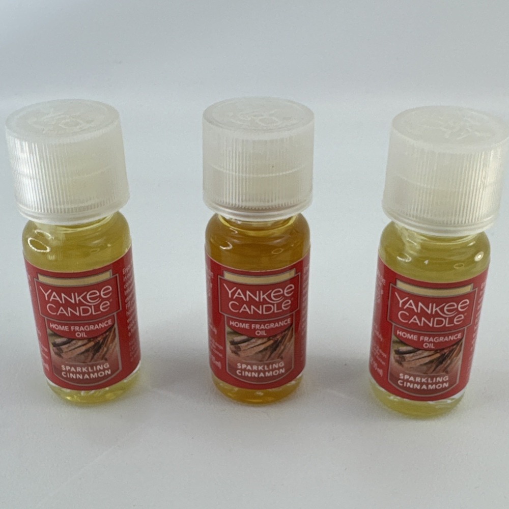 3 x Yankee Candle SPARKLING CINNAMON Home Fragrance Oil Discontinued Rare HTF